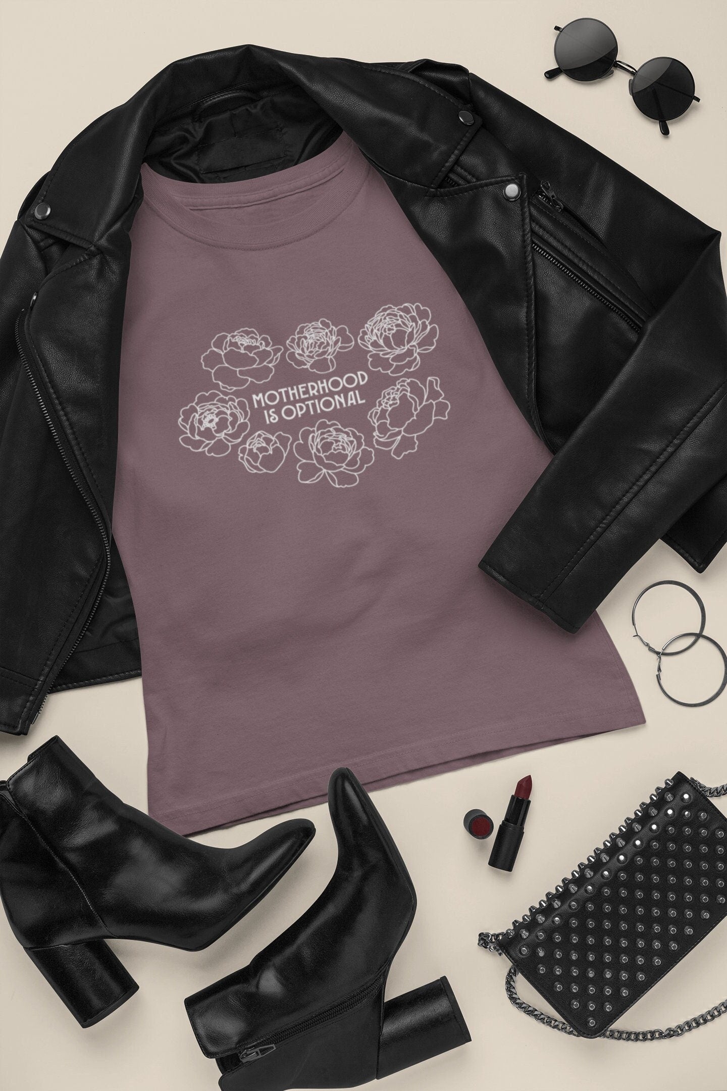 Motherhood Is Optional Tee - White Design
