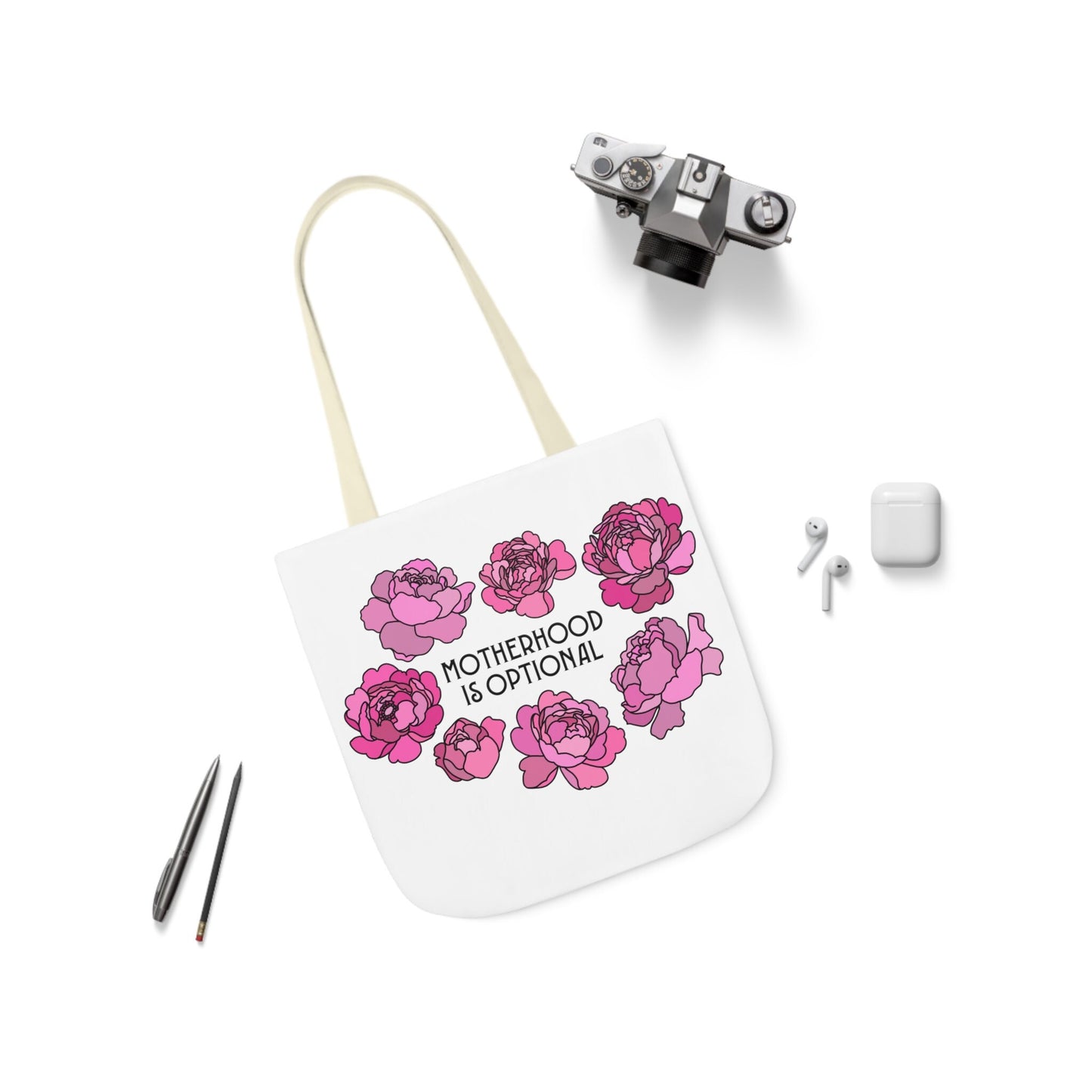 Motherhood Is Optional Canvas Tote Bag