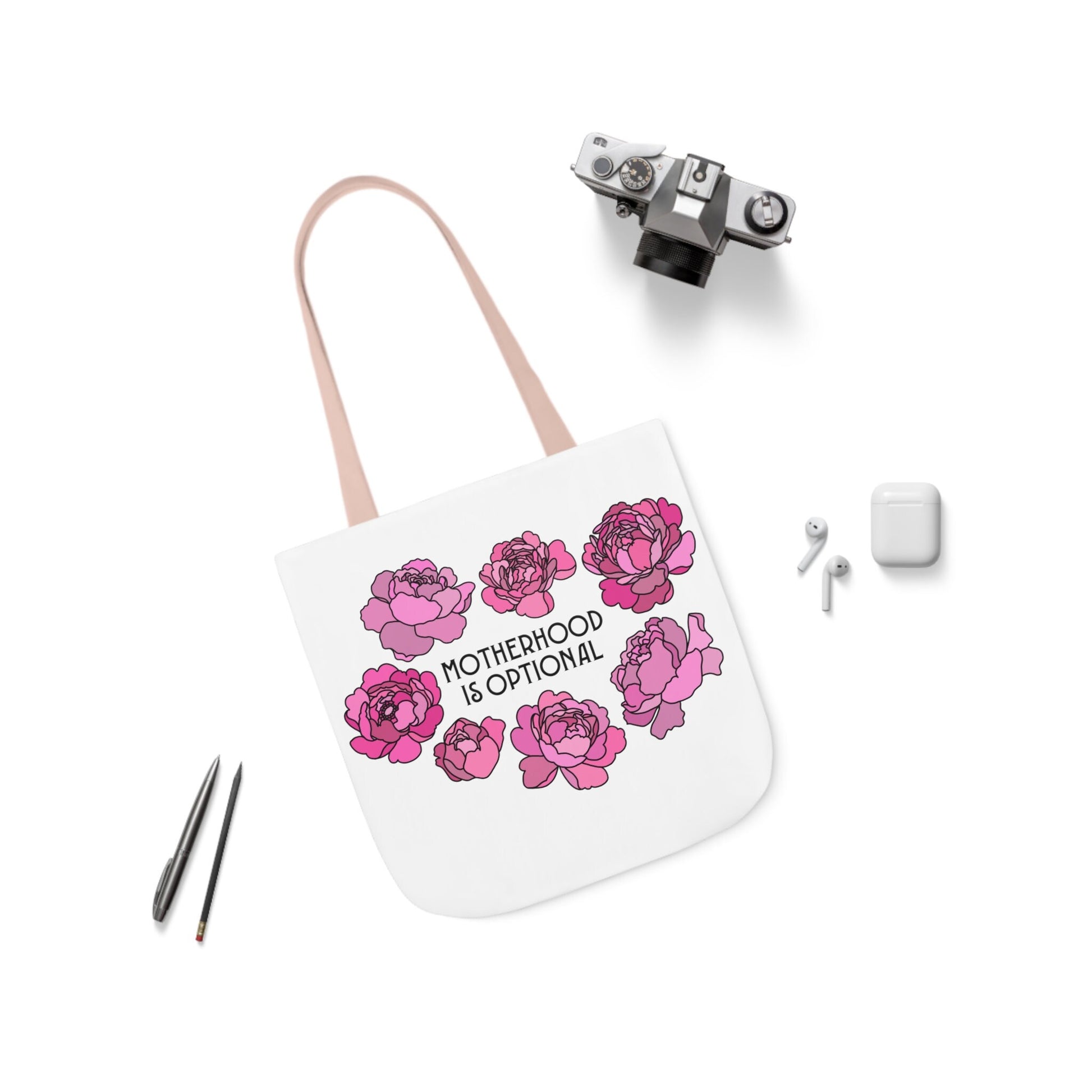 Motherhood Is Optional Canvas Tote Bag