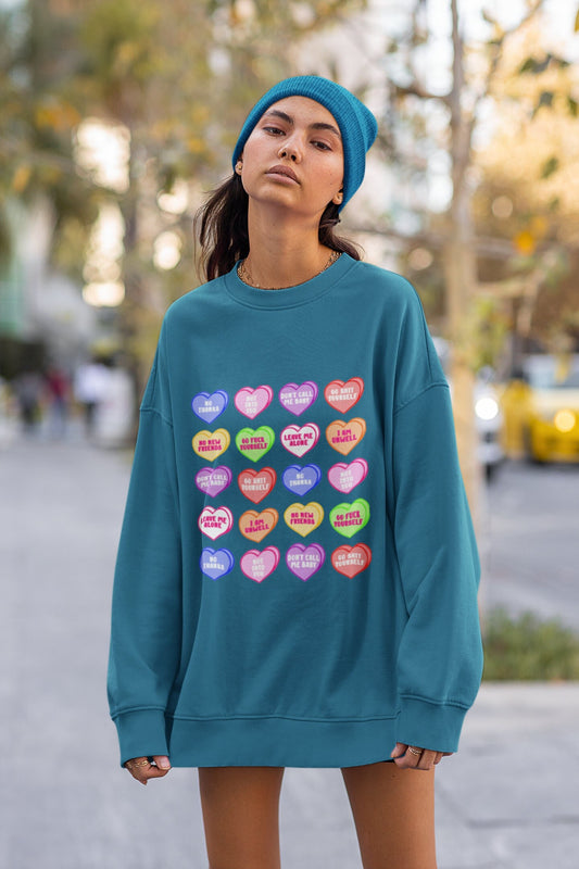 Candy Hearts Collection Crewneck Sweatshirt