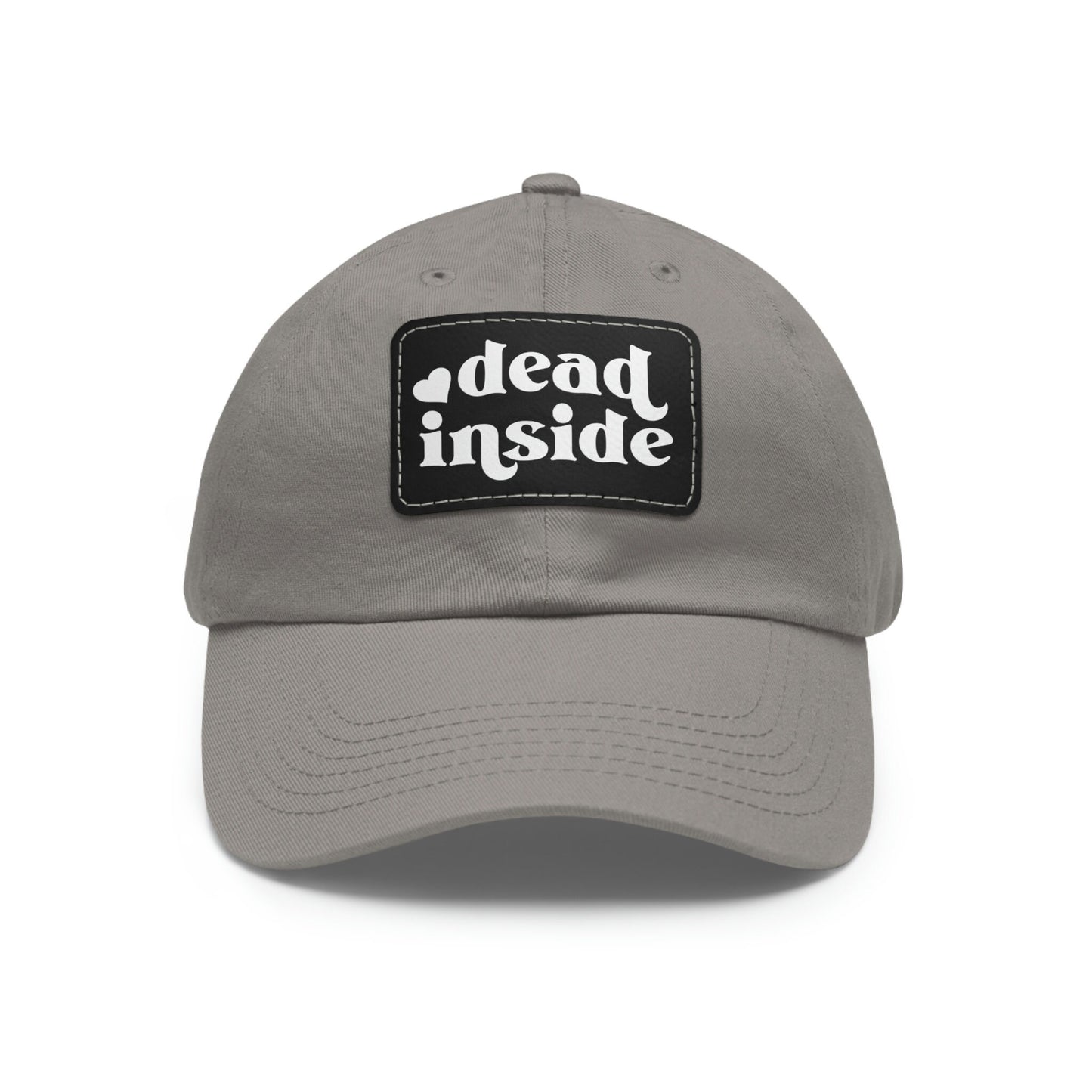 Dead Inside Dad Hat with Leather Patch