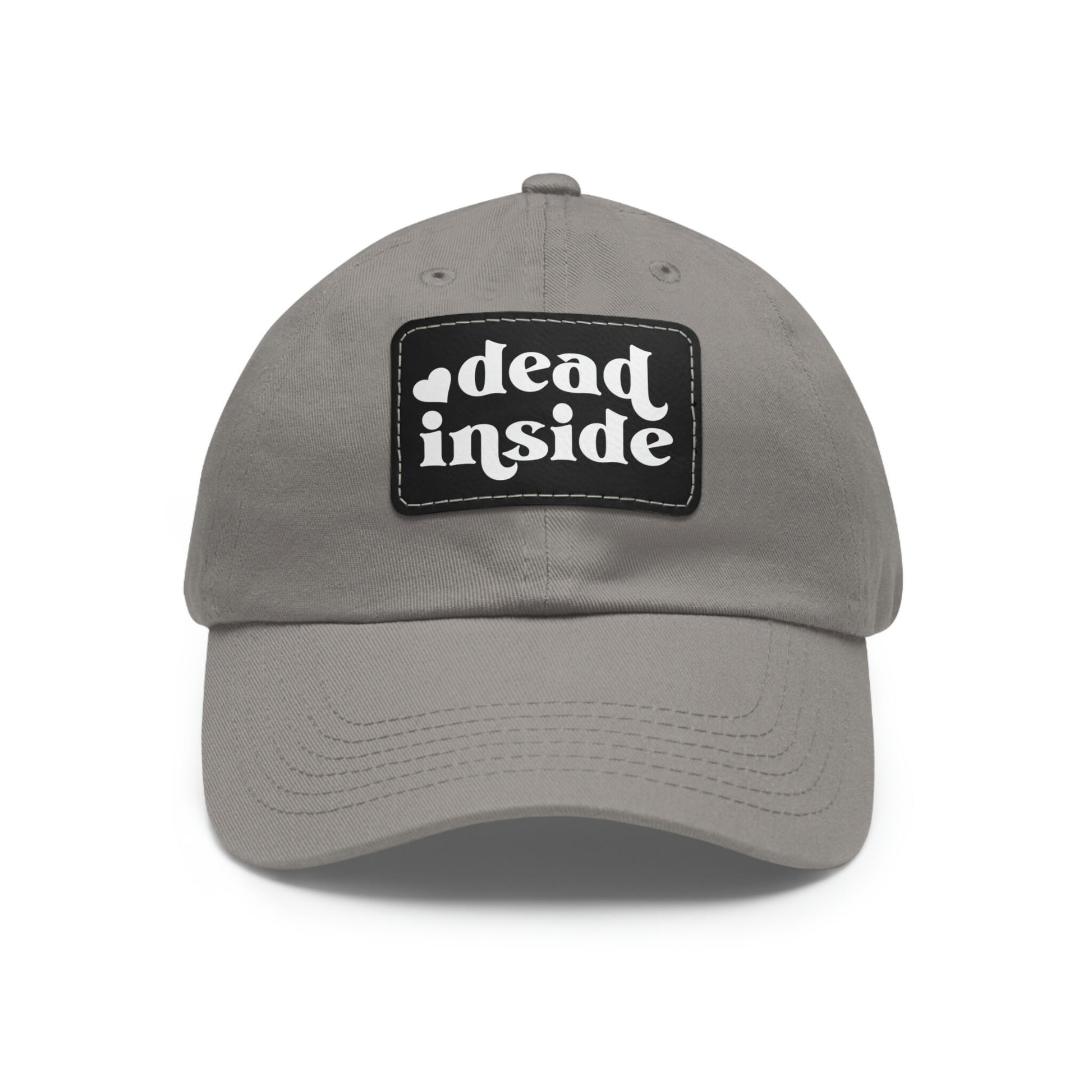 Dead Inside Dad Hat with Leather Patch