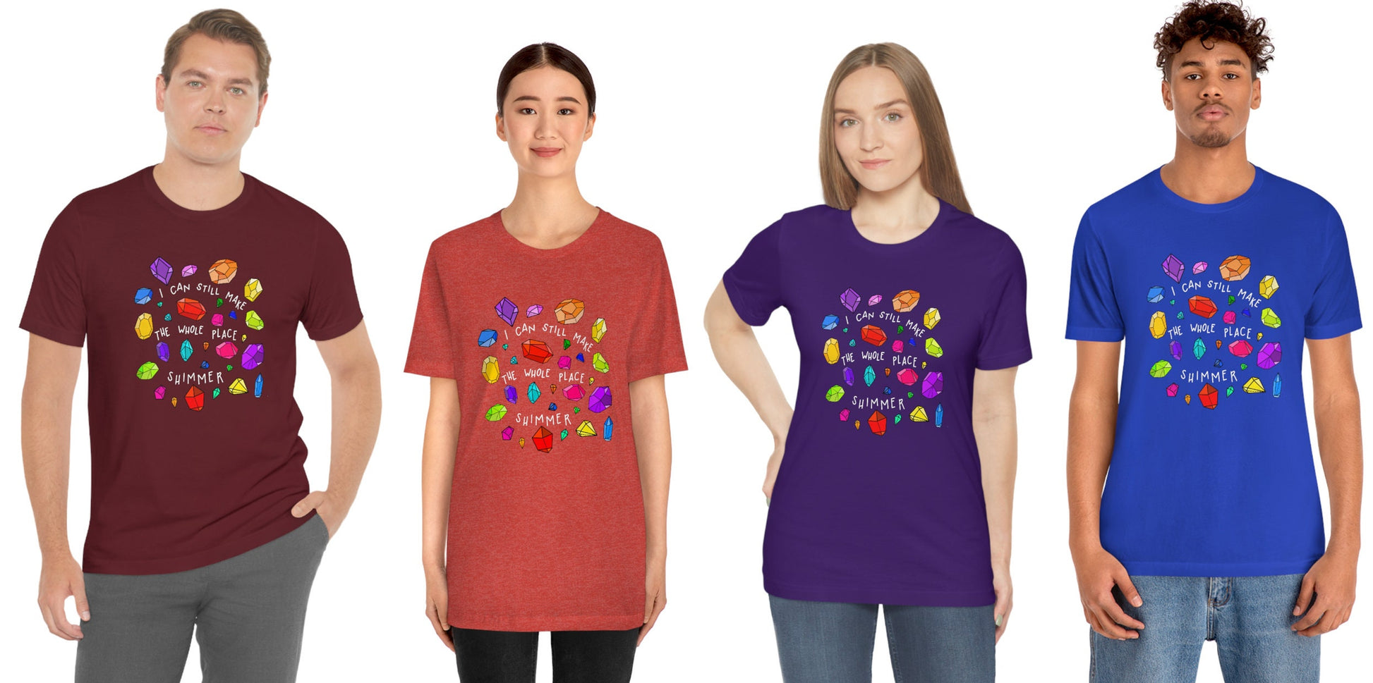 Colors - Maroon, Heather Red, Team Purple and True Royal