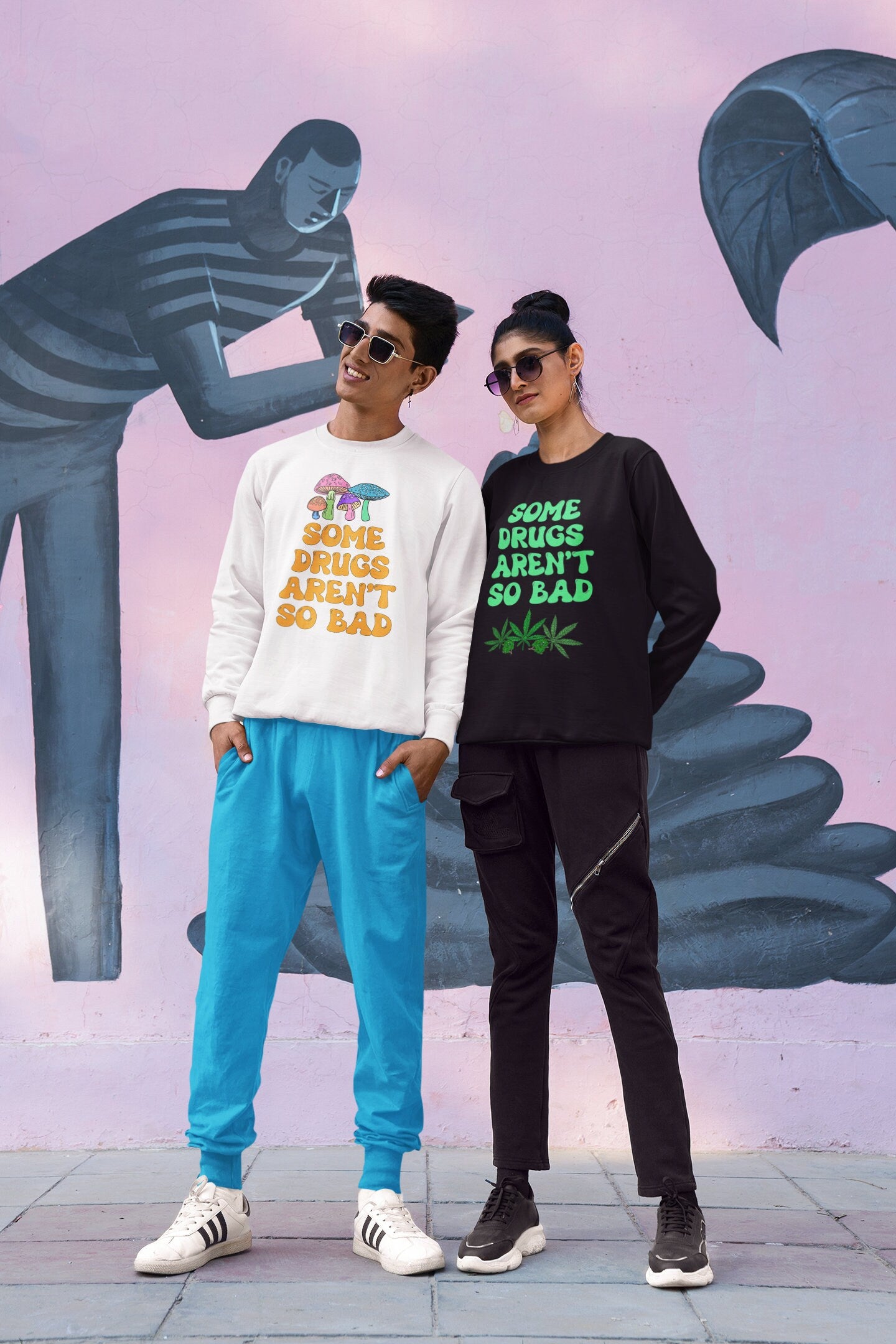 Some Drugs Aren't So Bad - Flower + Bud Crewneck Sweatshirt