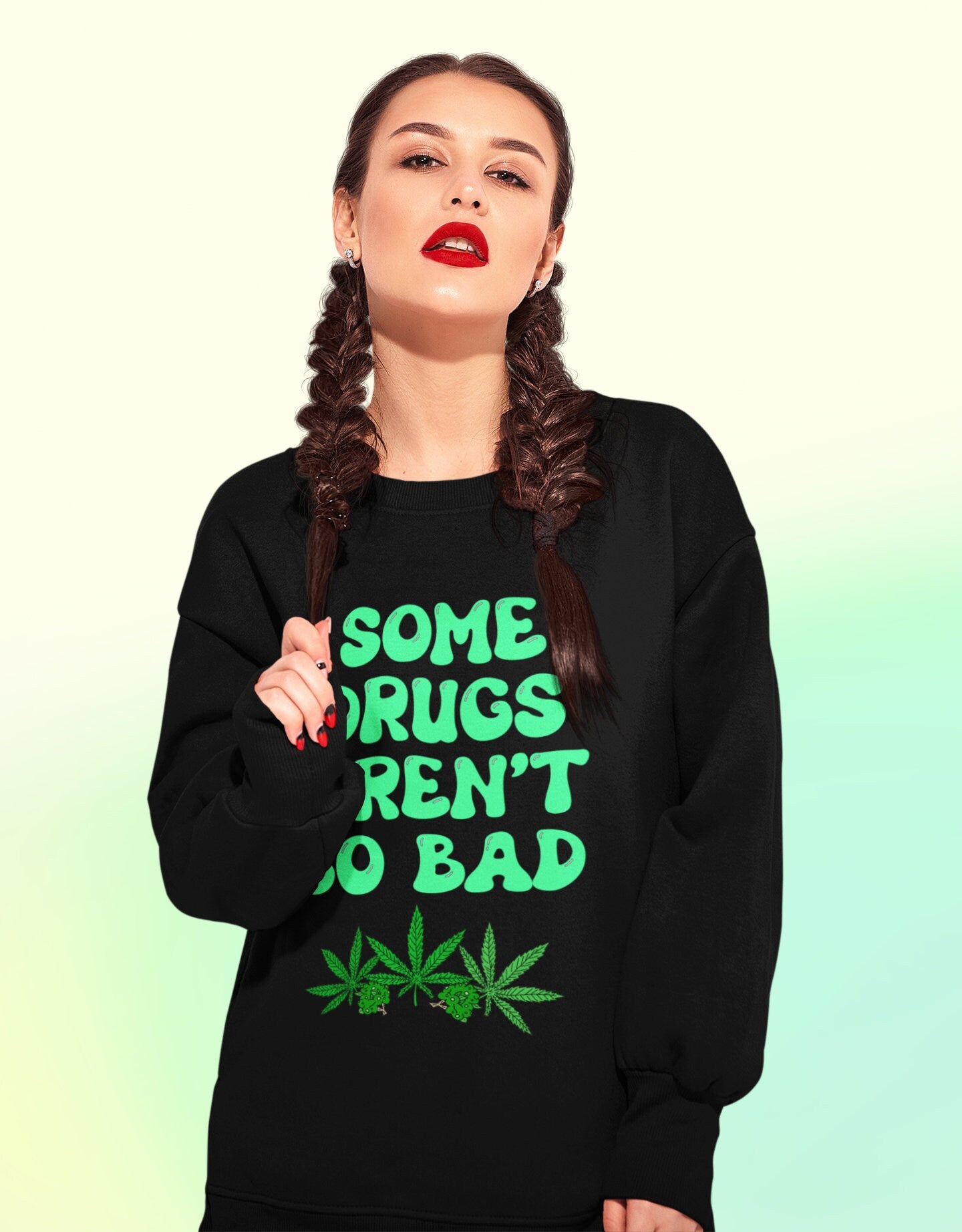 Some Drugs Aren't So Bad - Flower + Bud Crewneck Sweatshirt