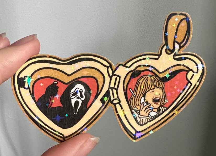 Scream Ghostface Locket Sticker