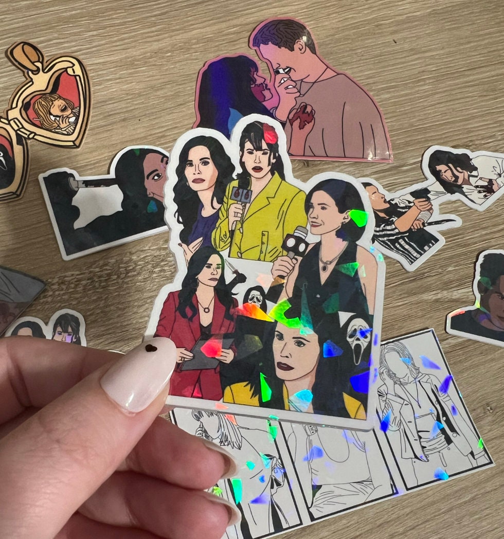 Evolution of Gale Weathers Scream Holographic Sticker