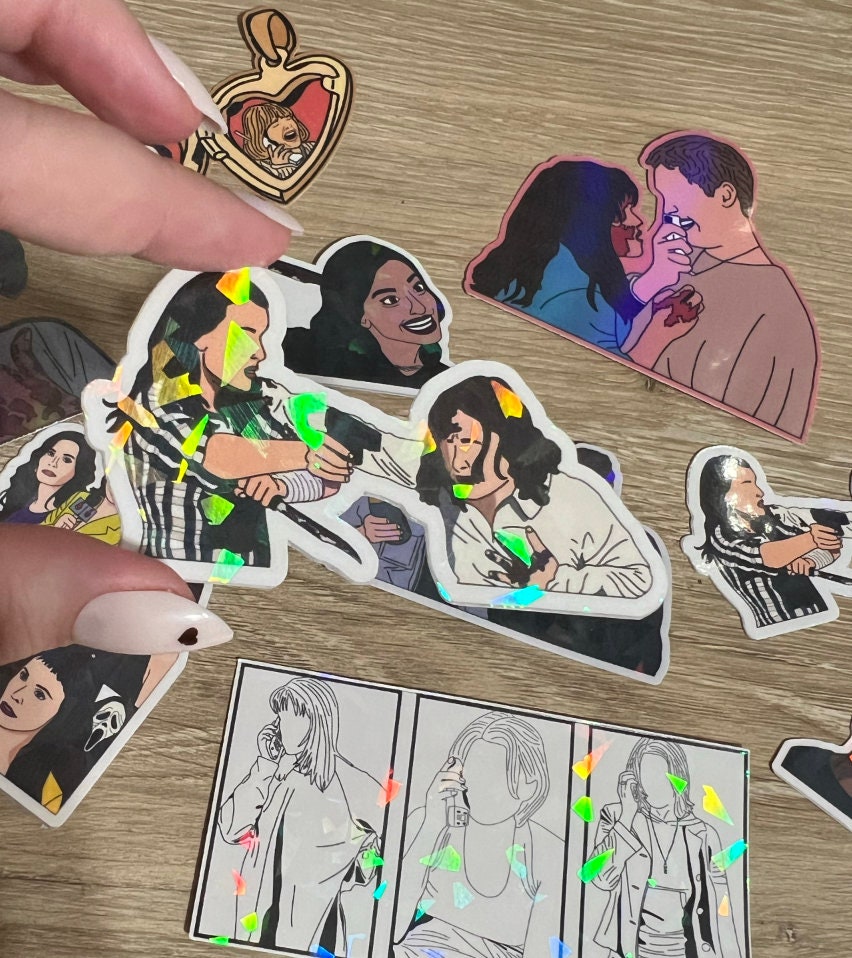 Jill Roberts and Charlie Walker Scream 4 Holographic Sticker