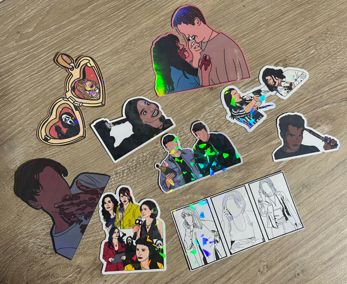 Amber Freeman Scream 5 Holographic Sticker