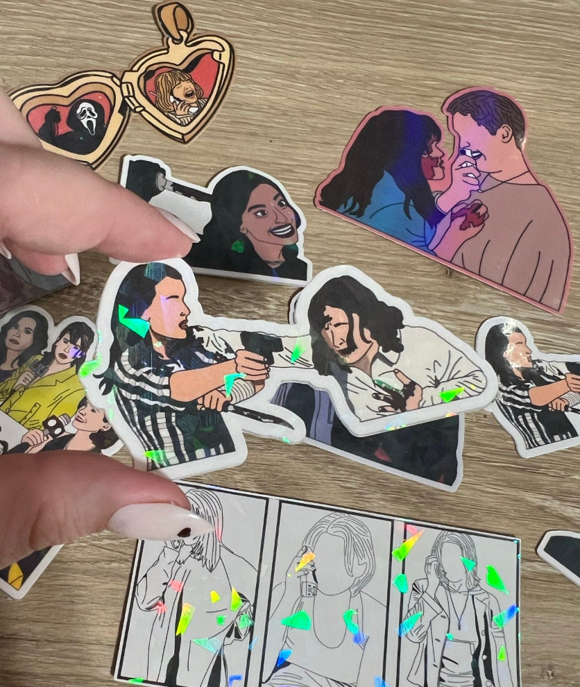 Jill Roberts and Charlie Walker Scream 4 Holographic Sticker