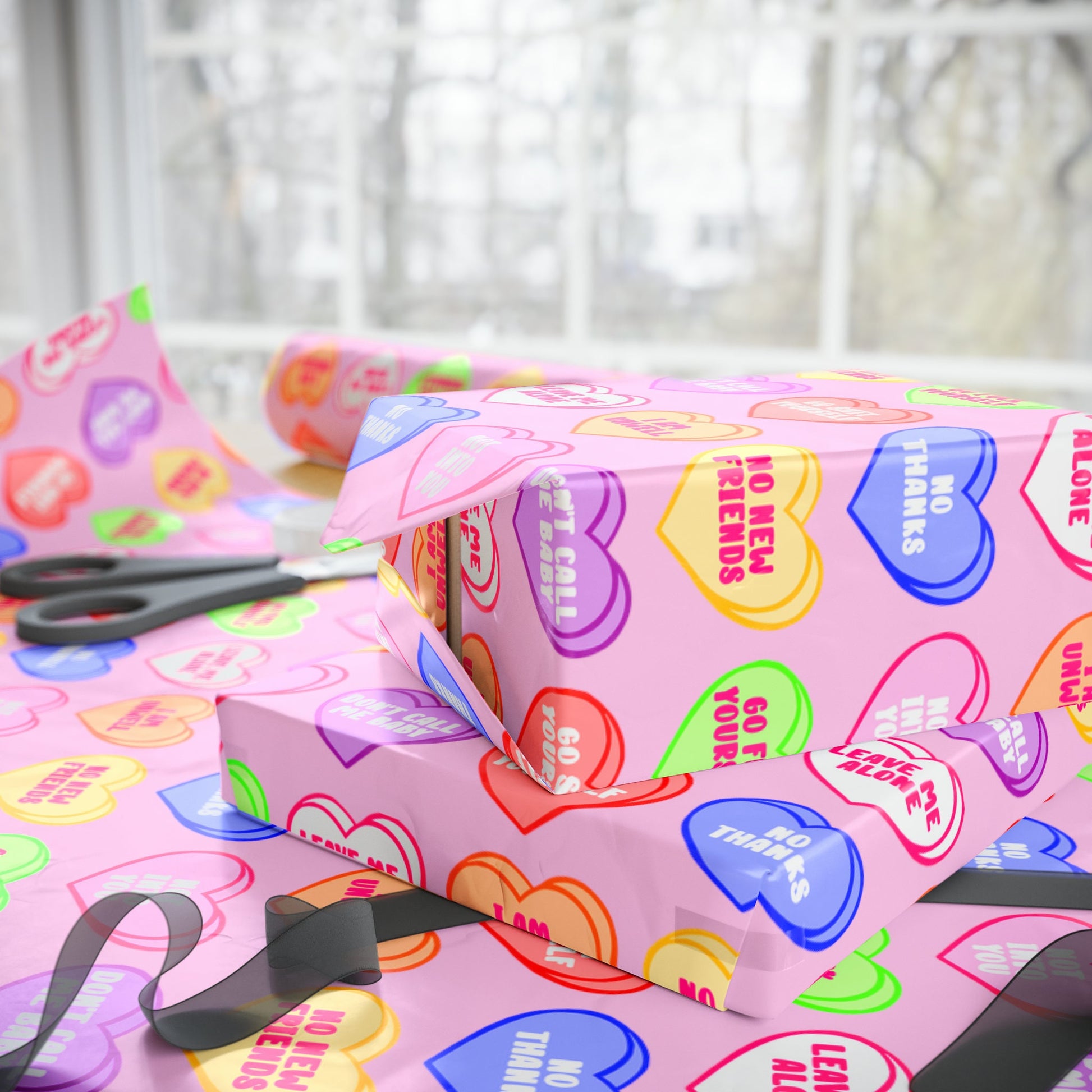 Candy Hearts Wrapping Paper