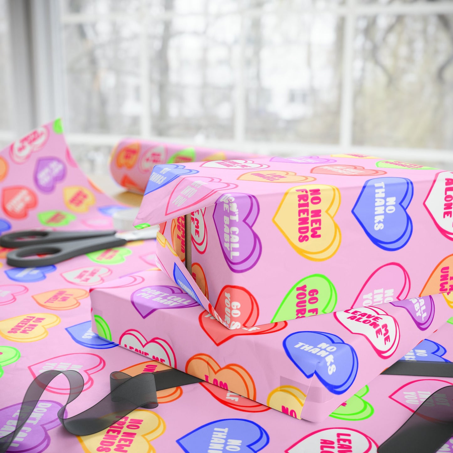 Candy Hearts Wrapping Paper