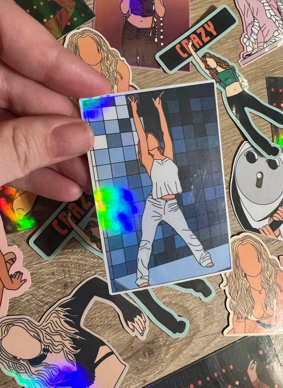 Britney Spears Born To Make You Happy Music Video Holographic Sticker
