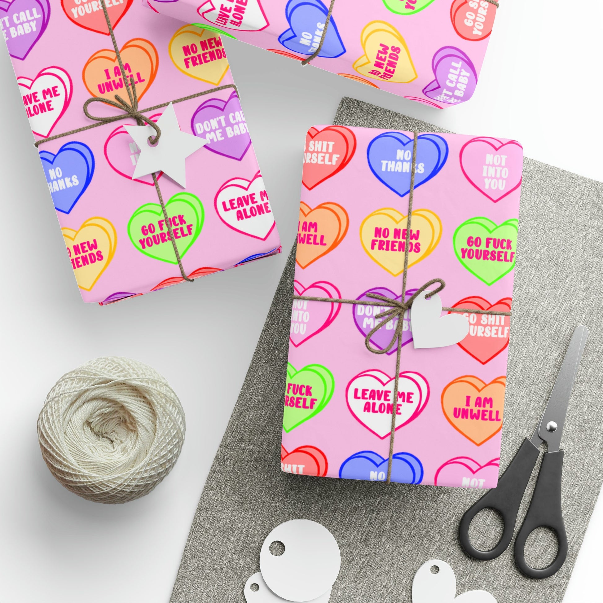 Candy Hearts Wrapping Paper