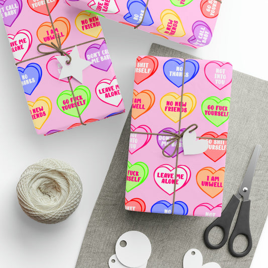 Candy Hearts Wrapping Paper