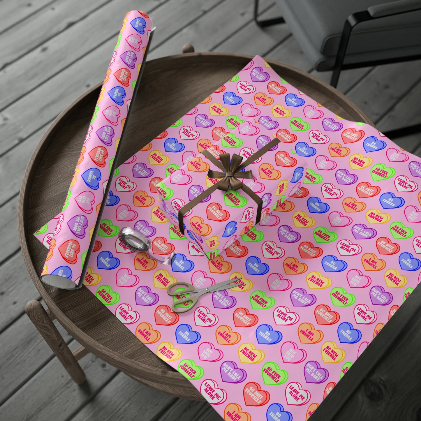 Candy Hearts Wrapping Paper