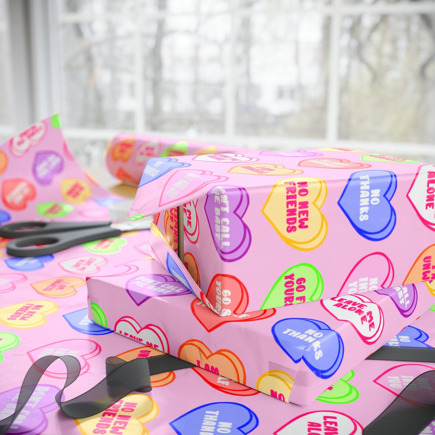 Candy Hearts Wrapping Paper