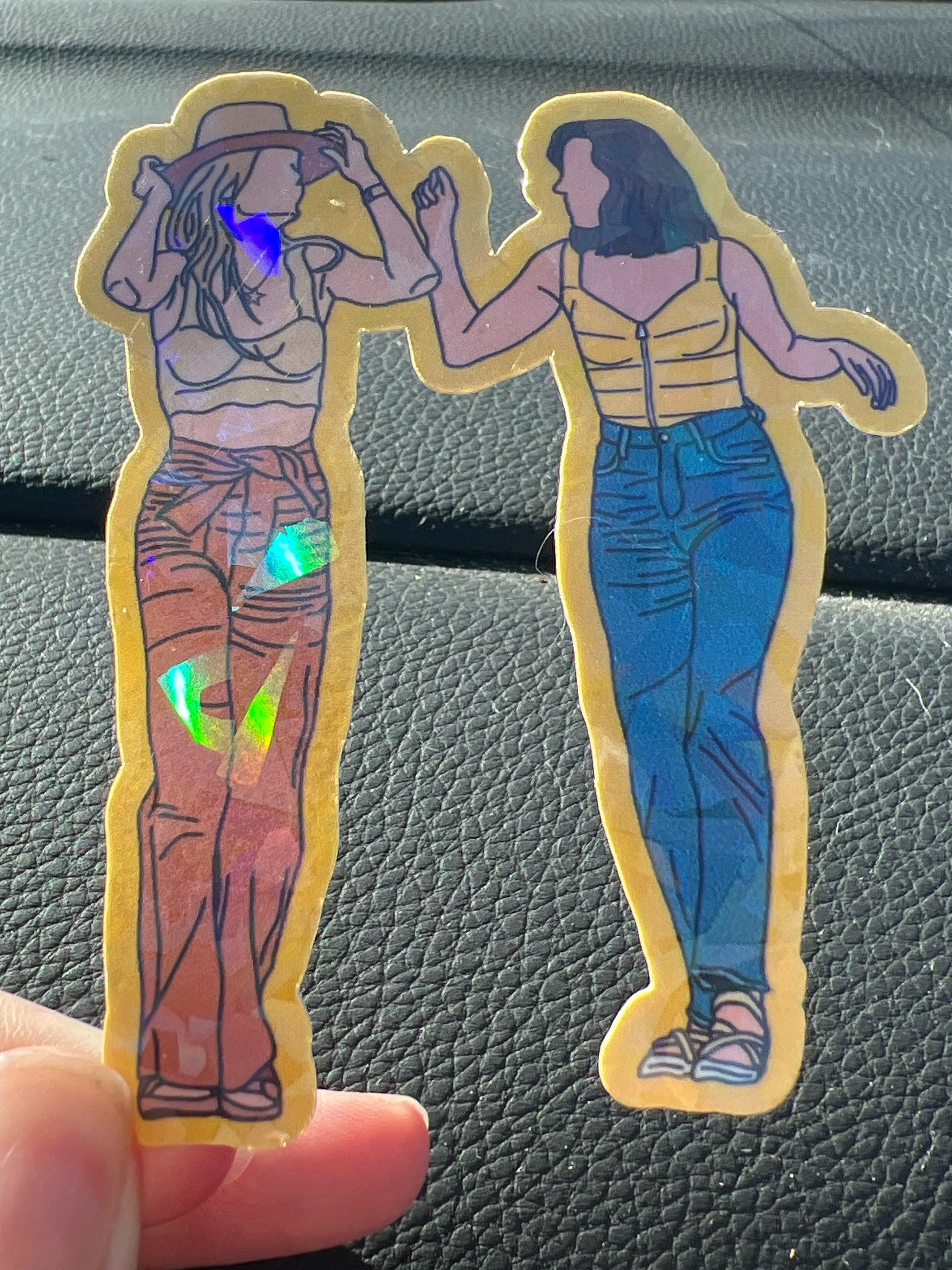 Daphne and Harper White Lotus Sticker