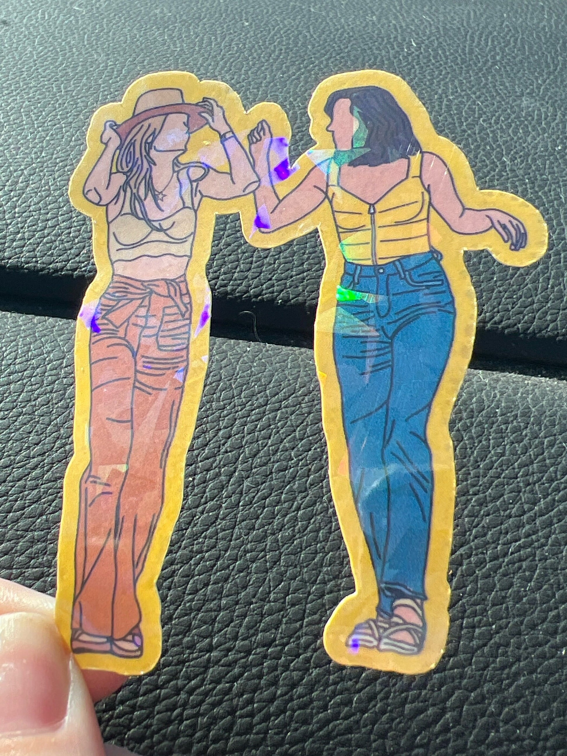 Daphne and Harper White Lotus Sticker